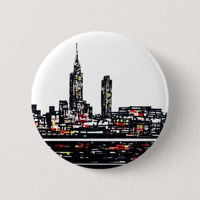 New York Button Badge (Front)