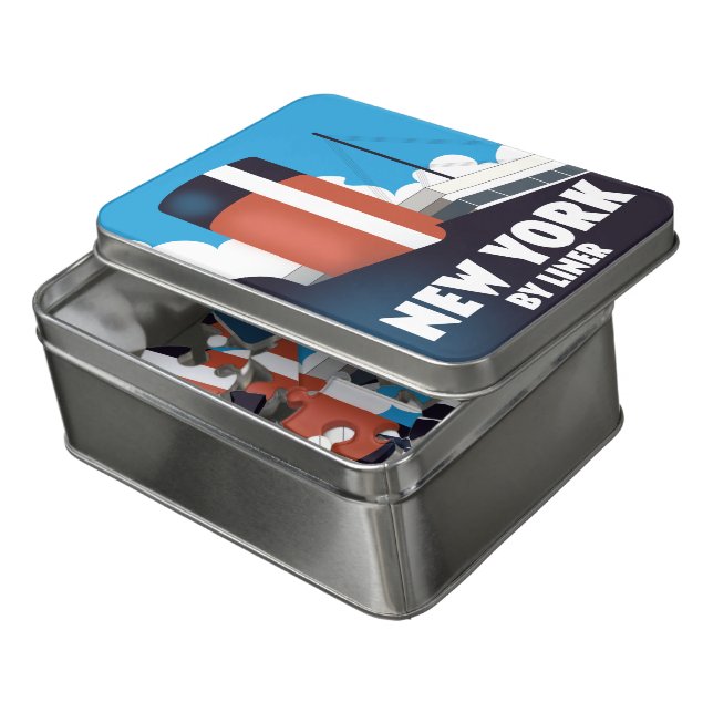 New York by liner Jigsaw Puzzle (Lid Open)
