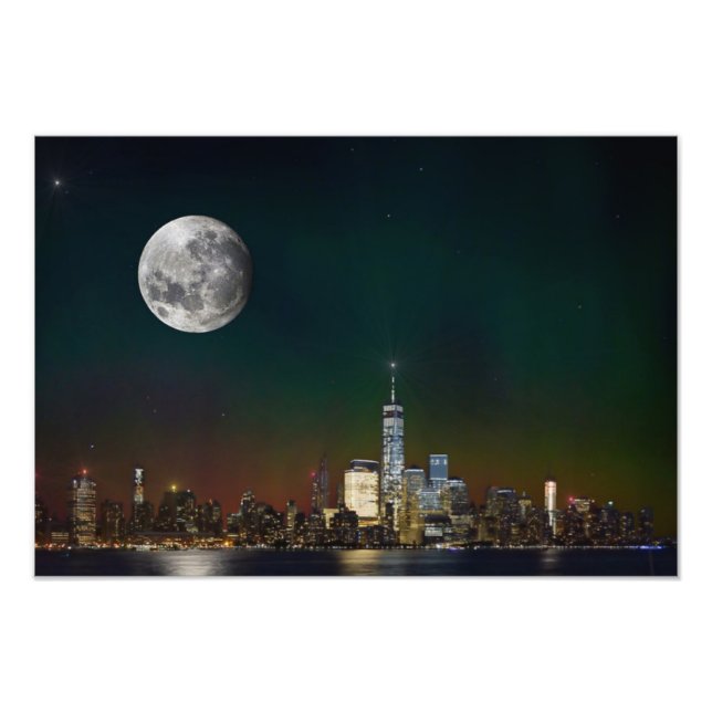 New York by Night Photo Print (Front)