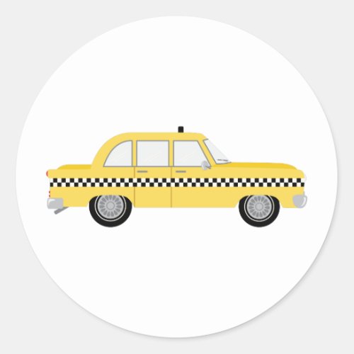 New York Cab Classic Round Sticker