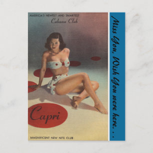 New York, Capri Cabana Club, Night Club Postcard