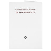 New York Card Central Park New York Souvenir Card (Back)