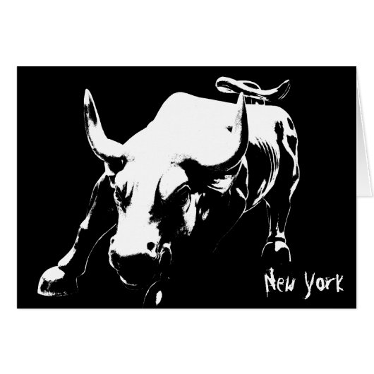 New York Card New York Bull Souvenir Card (Front Horizontal)