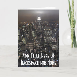 New York Card New York City Skyline Souvenir Card