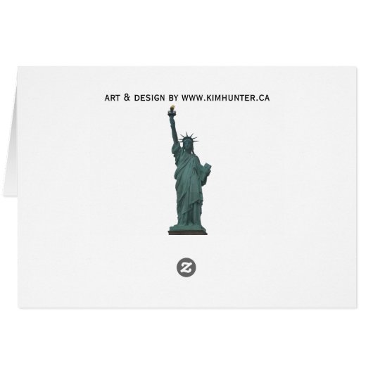 New York Card New York Souvenir Card Landmarks (Back Horizontal)