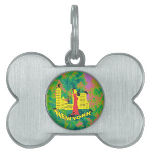 NEW YORK cat Pet Name Tag