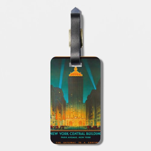New York Central Building Luggage Tag