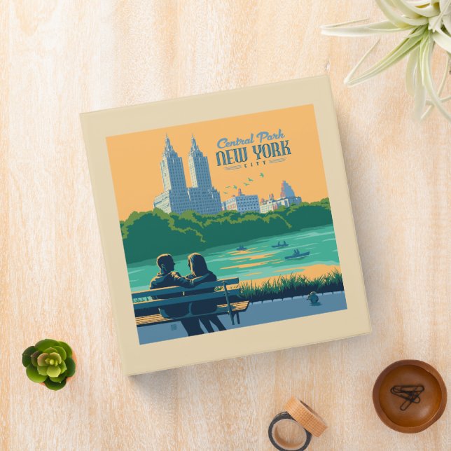 New York Central Park Bench 3 Ring Binder (In Situ)