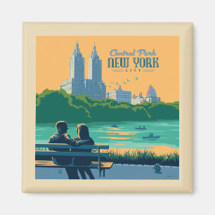 New York Central Park Bench Magnet