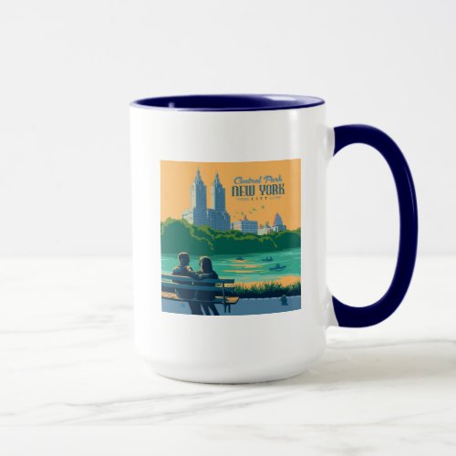 New York Central Park Bench Mug