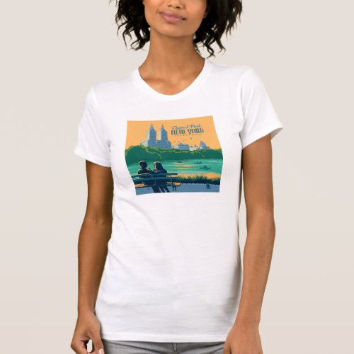 New York Central Park Bench T_Shirt
