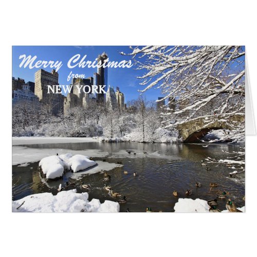 New York Central Park Skyline Christmas Card