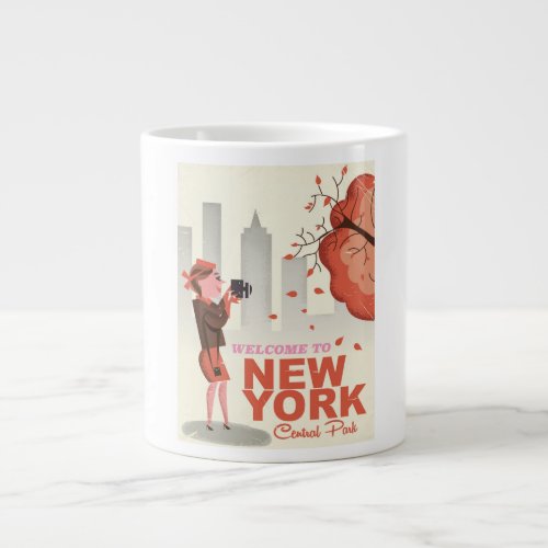 New York Central Park Vintage travel poster Giant Coffee Mug