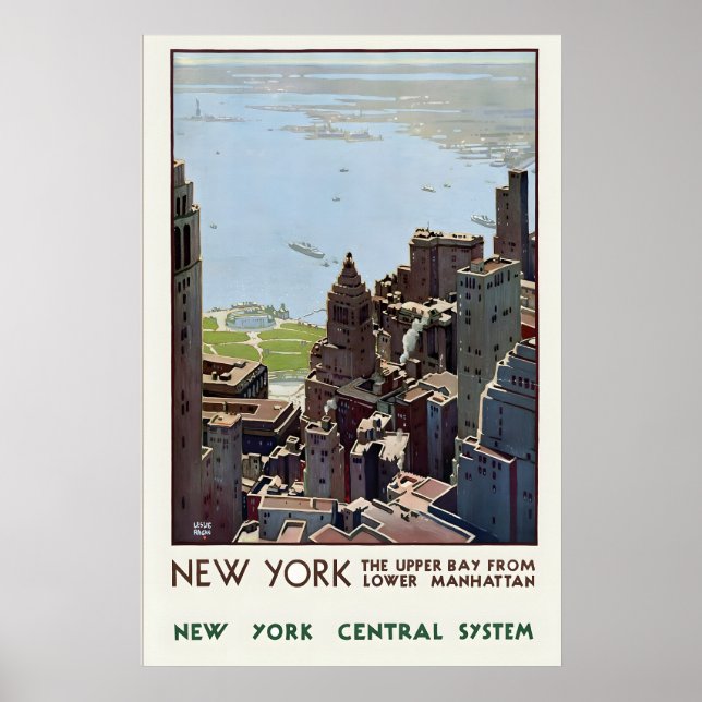 New York Central System Manhattan Skyscraper Poster (Front)