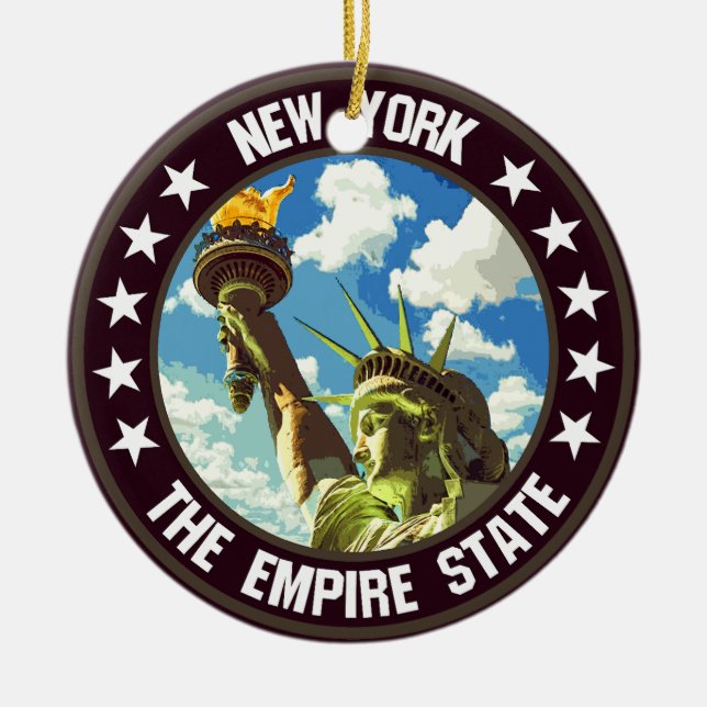 New York                                           Ceramic Ornament (Front)