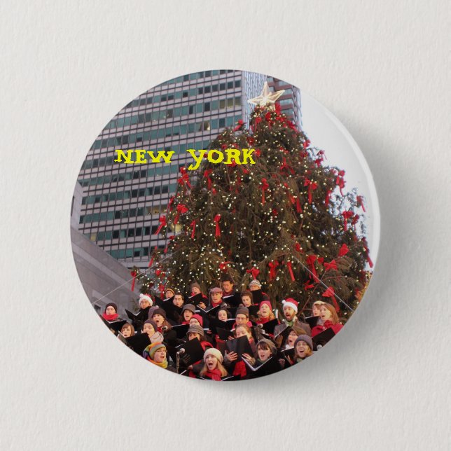 NEW YORK CHRISTMAS BUTTON (Front)