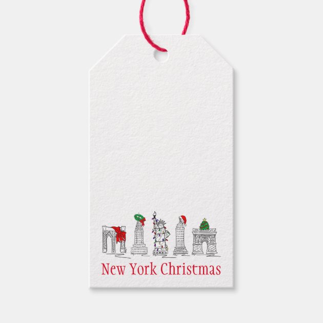 New York Christmas NYC Landmarks Holiday Tags