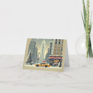 New York Christmas   Statue of Liberty Holiday Thank You Card
