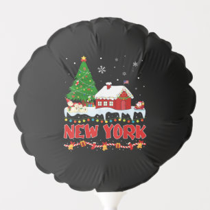 New York Christmas Tree Light Pyjama State of New Balloon