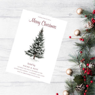 New York Christmas: Trendy Winter Modern Party Invitation