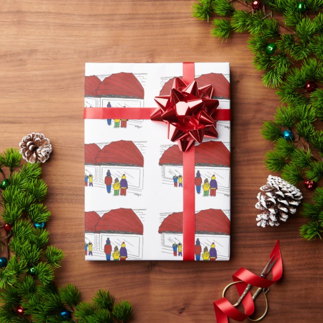 New York Christmas Window Shopping NYC Holiday Wrapping Paper (Holiday Gift)