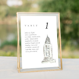 New York Chrysler Building Wedding Seating Chart