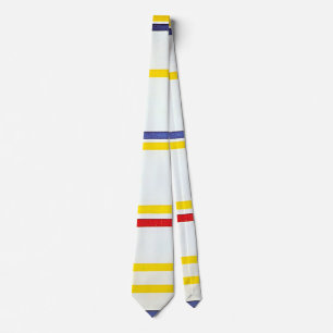 New York City 1 by Piet Mondrian Neck Tie
