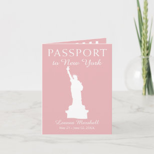New York City 21ST Birthday Passport Invitation