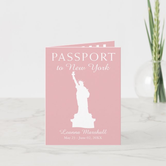 New York City 21ST Birthday Passport Invitation (Front)