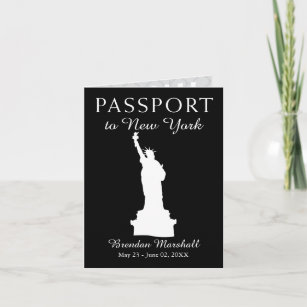 New York City 21ST Birthday Passport Invitation