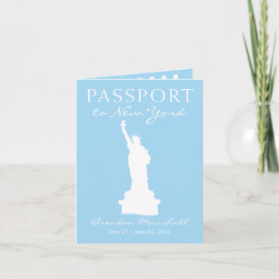 New York City 21st Birthday Passport Invitation