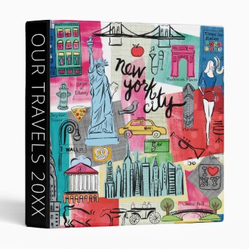 New York City 3 Ring Binder by wildapple at Zazzle