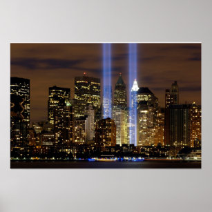 "New York City" 911 Tribute with Lights Poster