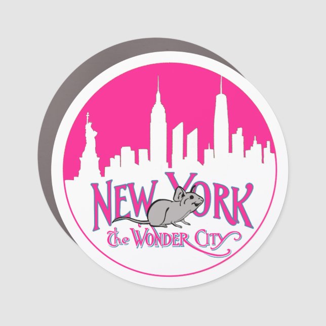 New York City a Wonder City Car Magnet (Front)