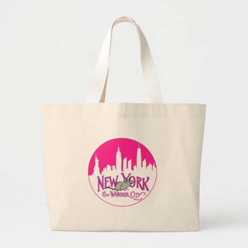 New York City a Wonder City Large Tote Bag