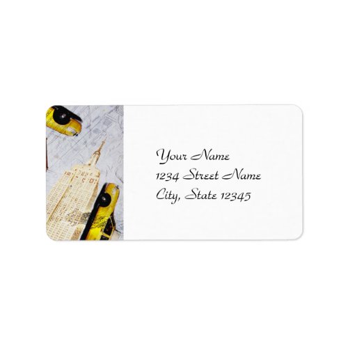 New York City address label template