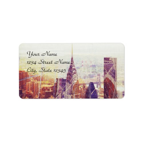 New York City address label template