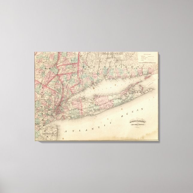 New York City and Vicinity Canvas Print (Front)