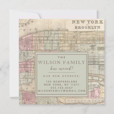 New York City Antique Map Moving Announcement