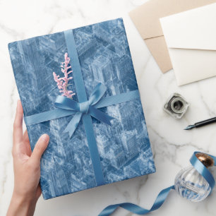 New York City Architectural Blueprint Illustration Wrapping Paper