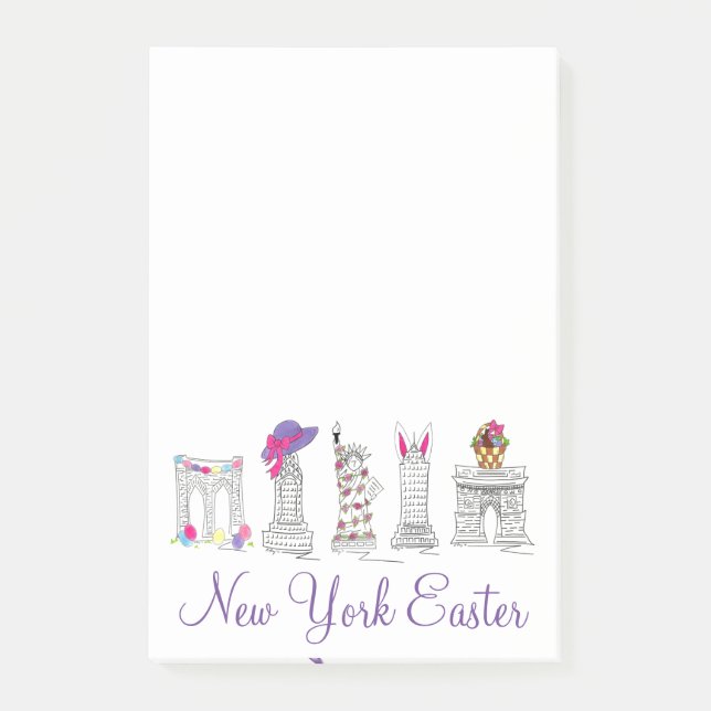 New York City Architecture NYC Happy Easter Post-it Notes (Front)
