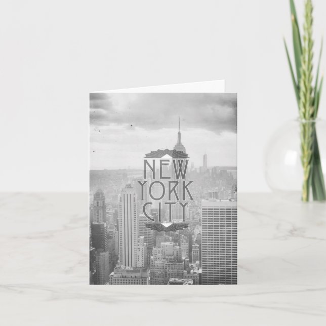 New York City Art Deco Splendor Travel Notecard (Front)