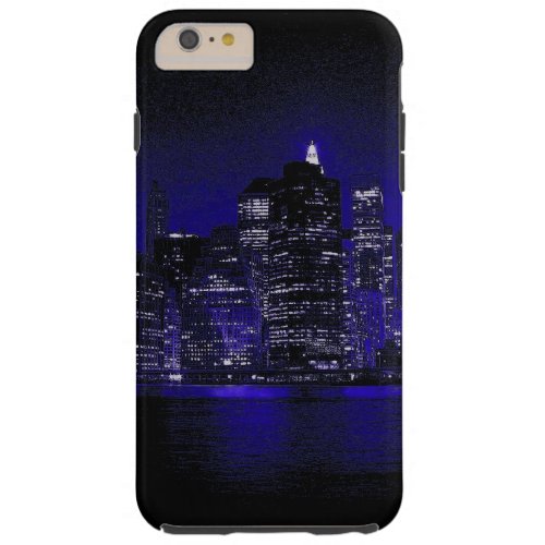 New York City At Blue Night Tough iPhone 6 Plus Case