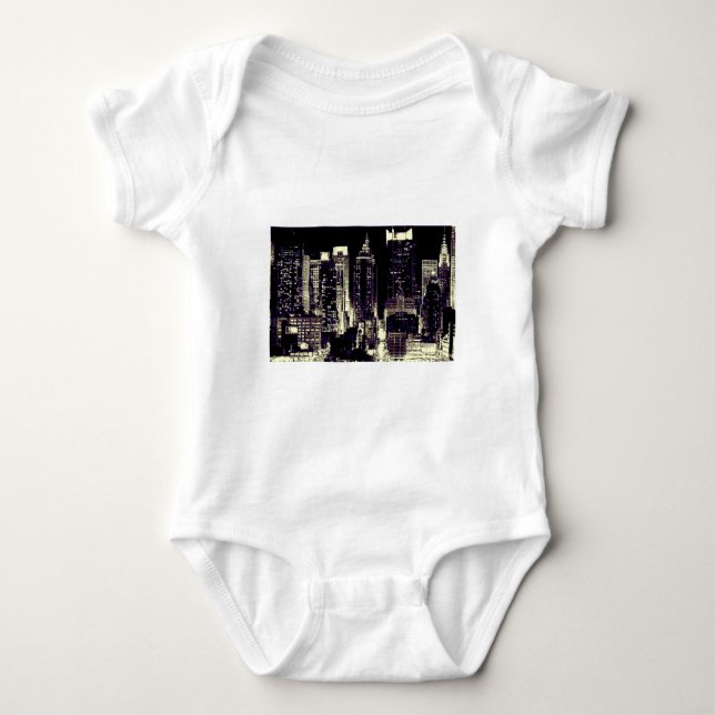 New York City at Night Baby Bodysuit (Front)