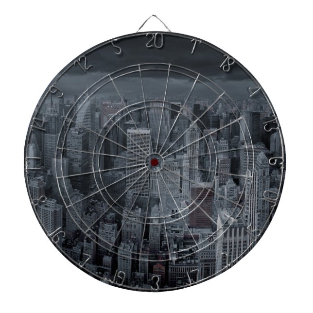 New York City at Night Dart Board (Front)