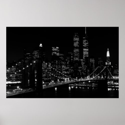 New York City at Night Poster