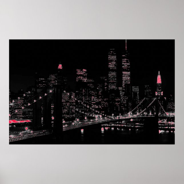 New York City at Night Poster (Front)
