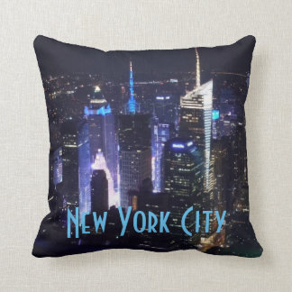 New York City at Night Throw Pillow