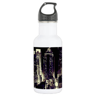 New York City at Night Water Bottle