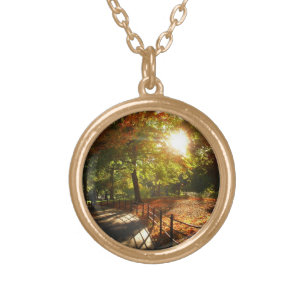 New York City Autumn Sun Gold Plated Necklace